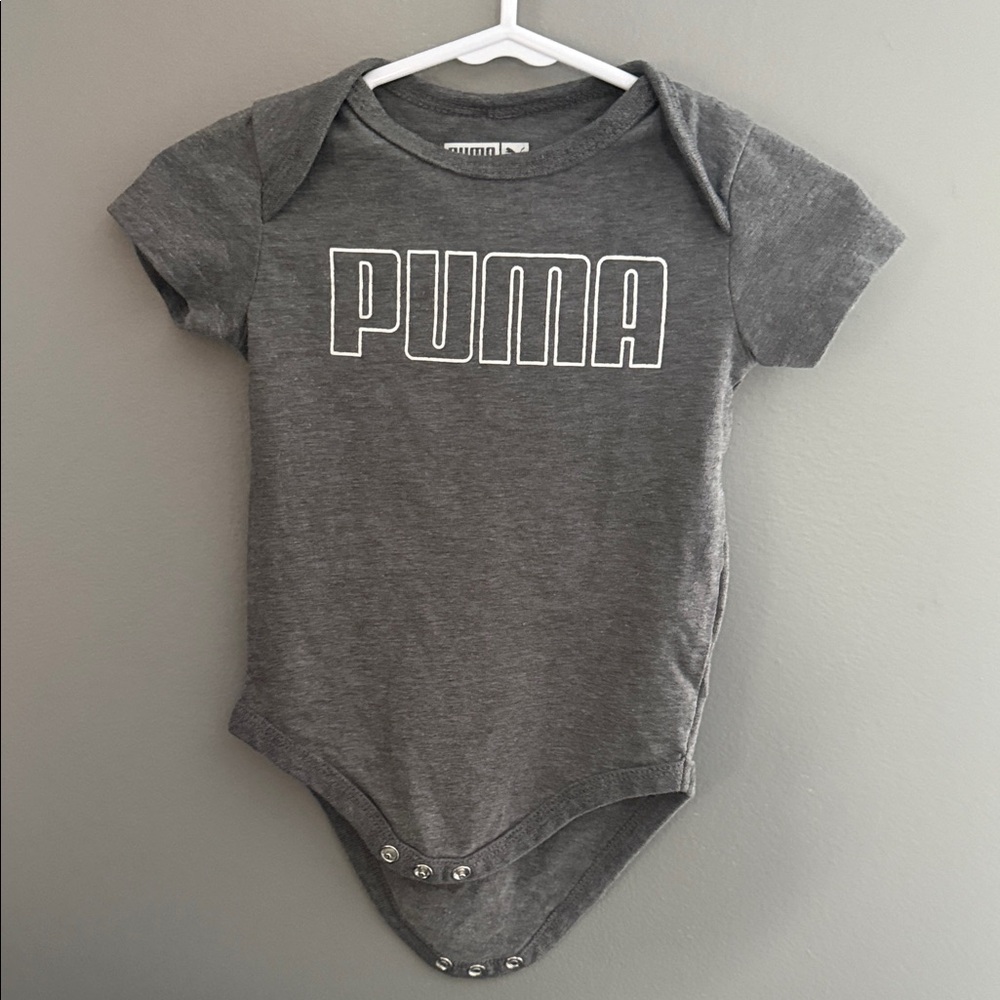 Puma Charcoal Gray Kids Bodysuit
